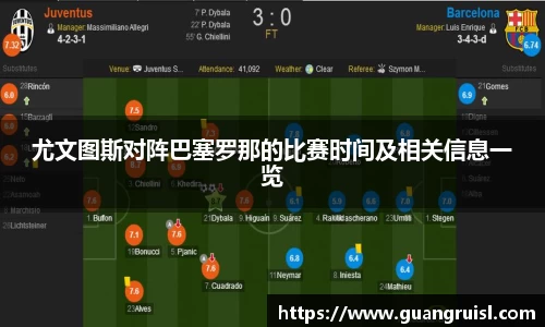 尤文图斯对阵巴塞罗那的比赛时间及相关信息一览